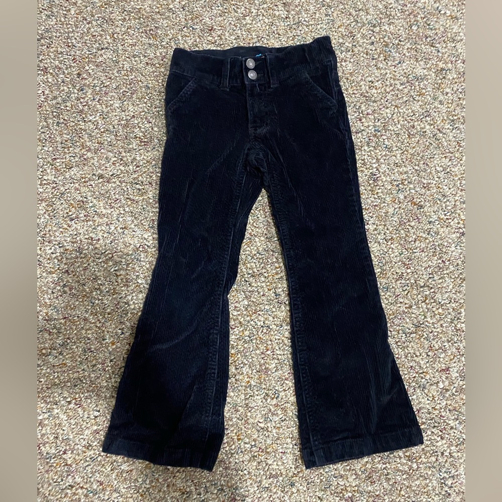 3/$10 Flare Black Corduroy Pants 6x